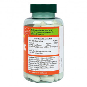 Витамин C с удължено освобождаване (Vitamin C Timed Release) 1000мг 120 таблетки, H&B - Img 7