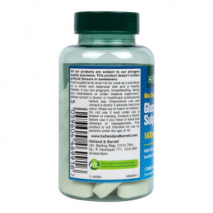 Глюкозамин Сулфат (Glucosamine Sulphate) 1400мг 60 таблетки, H&B - Img 3