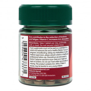 Желязо и витамин C (Iron and Vitamin C) 30 таблетки, H&B - Img 3