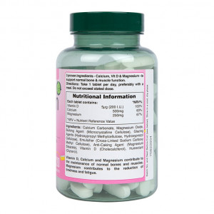 Калций магнезий и витамин Д (Calcium, Magnesium & Vitamin D) Holland & Barrett 120 таблетки състав