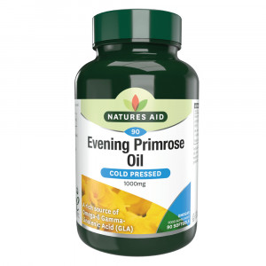 Масло от вечерна иглика (Evening Primrose Oil) 1000мг 180 меки капсули, Natures Aid - Img 1