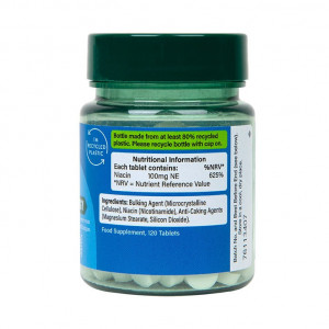 Ниацин (Vitamin B3) 100mg 100 таблетки, H&B - Img 2