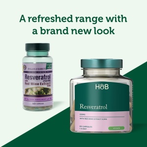 Ресвератрол (Resveratrol) 250мг с екстракт от червено вино 10мг 60 капсули, H&B - Img 4