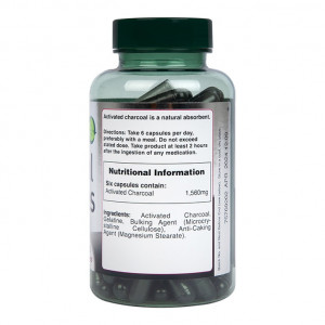 Активен въглен (Activated Charcoal) Holland & Barrett 1560мг 120 капсули състав