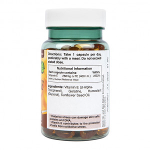 Витамин Е (Vitamin E) натурален 400 I.U. 90 капсули - Img 2