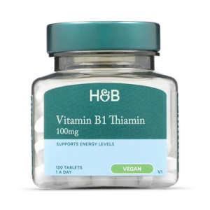 Витамин B1 (Vitamin B1) 100мг 100 таблетки, H&B