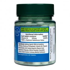 Витамин B1 (Vitamin B1) 100мг 100 таблетки, H&B - Img 2