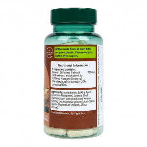 Корейски женшен (Korean Ginseng) 500мг 90 капсули, H&B - Img 2