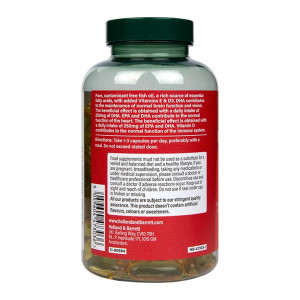 Омега 3 Рибено масло + Витамин Д3 (Omega 3 Fish Oil + D3) 1200mg 120 капсули, H&B - Img 4