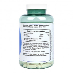 Рибен колаген (Marine Collagen with Vitamin C) 1000mg 180 таблетки, H&B - Img 2