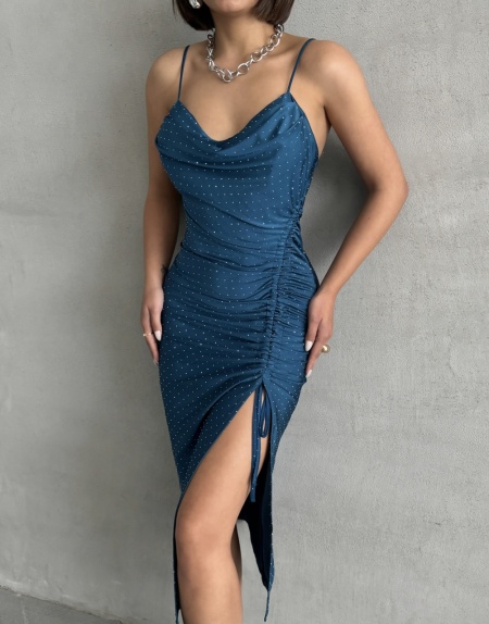 Rochie eleganta din lycra cu strasuri