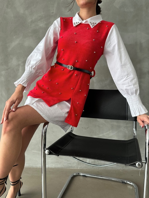 Camasa stil vesta cu accesoriu curea