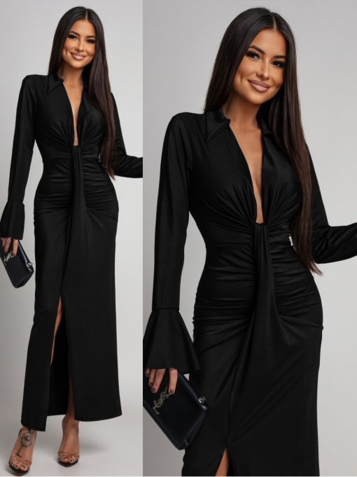 Rochie eleganta din lycra cu maneca clopot