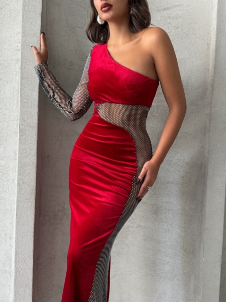 Rochie eleganta lunga din catifea