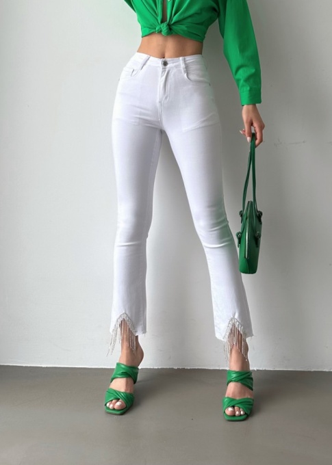 Blugi damă cu lănțișoare la glezne - Img 1