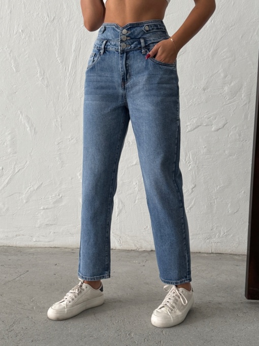 Blugi dama cu talie inalta