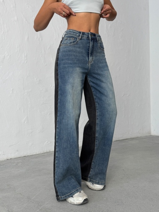 Blugi evazati elastici in doua culori - Img 1