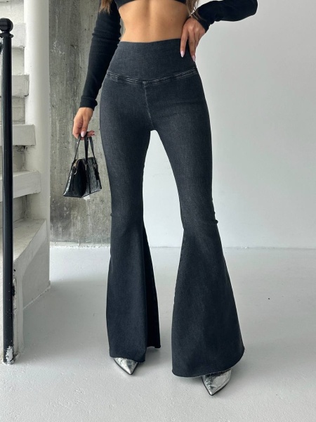 Colanti evazati cu aspect denim