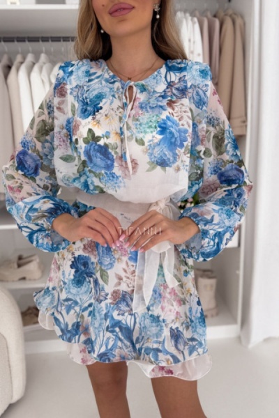 Rochie eleganta scurta cu imprimeu floral