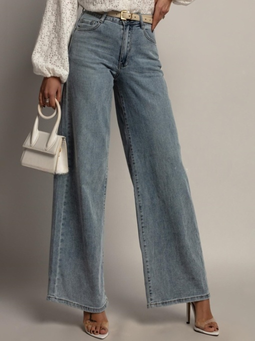 Blugi wide leg elastici