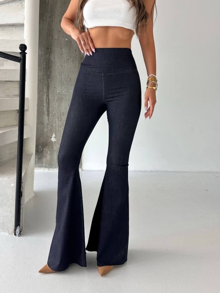 Colanti evazati cu aspect denim