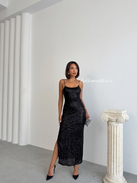 Rochie eleganta lunga cu paiete