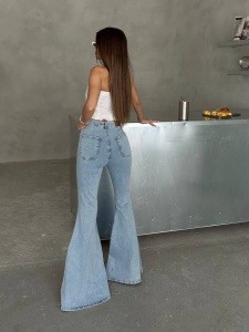 Blugi elastici extra evazati - Img 2