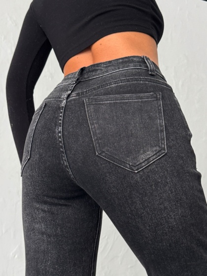 Blugi mom fit elastici cu mici rupturi - Img 7