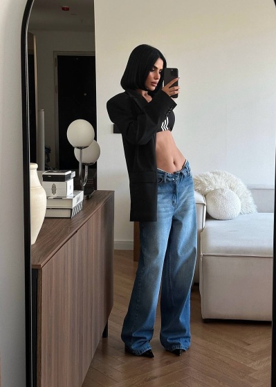 Blugi wide leg cutalie intoarsa  - Img 2