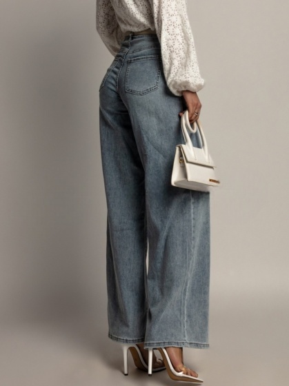 Blugi wide leg elastici - Img 2