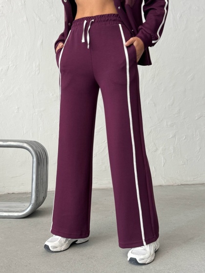 Compleu cu pantaloni evazati si buzunare din fas - Img 5