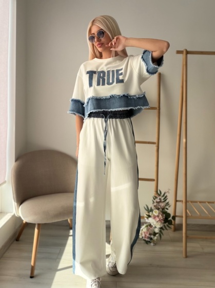 Compleu din bumbac si denim