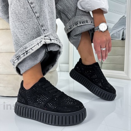 Pantofi sport accesorizati cu strasuri - Img 1