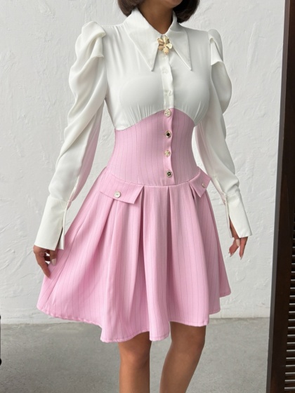 Rochie elegant tip corset si camasa - Img 2
