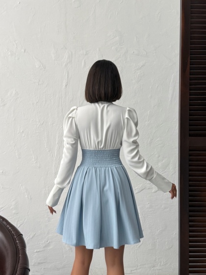 Rochie elegant tip corset si camasa - Img 2