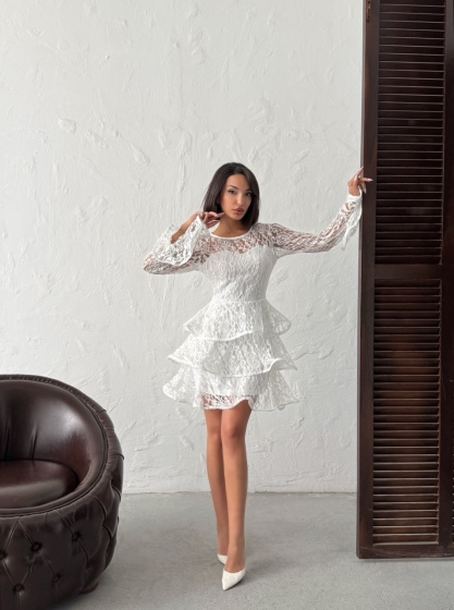 Rochie eleganta brodata cu volane - Img 7