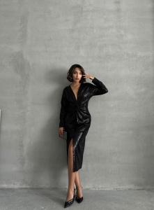Rochie eleganta cu aspect lucios - Img 4
