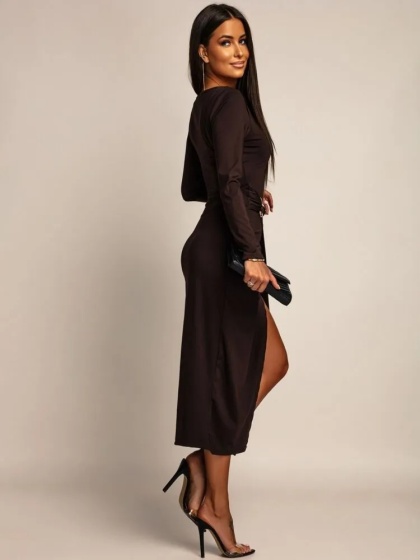 Rochie eleganta din lycra cu accesoriu - Img 5