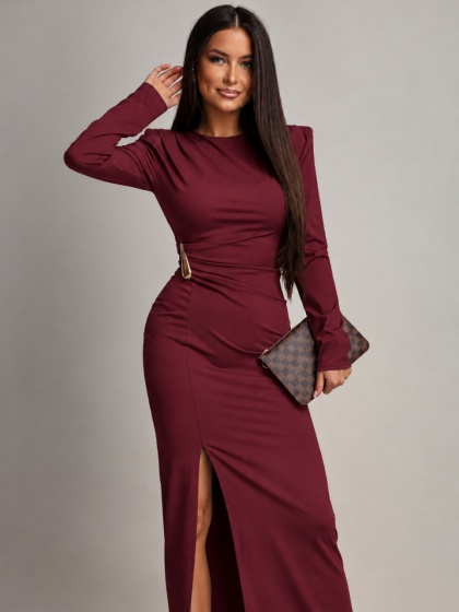 Rochie elegantă din lycra, cu detaliu metalic - Img 3