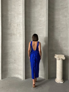 Rochie eleganta din lycra cu spatele gol si accesorizata cu strasuri - Img 2