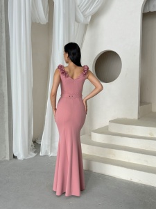 Rochie eleganta lunga cu accesoriu curea - Img 3