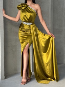 Rochie eleganta lunga cu accesoriu curea - Img 3