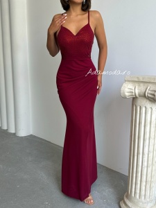 Rochie eleganta lunga cu strasuri tip sirena - Img 8