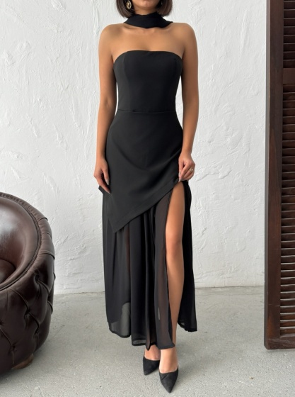 Rochie eleganta lunga cu tull - Img 3