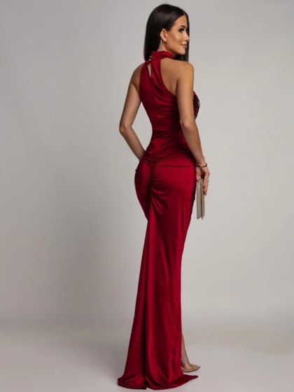 Rochie eleganta lunga din lycra cu paiete - Img 2