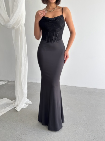 Rochie eleganta lunga din lycra - Img 3