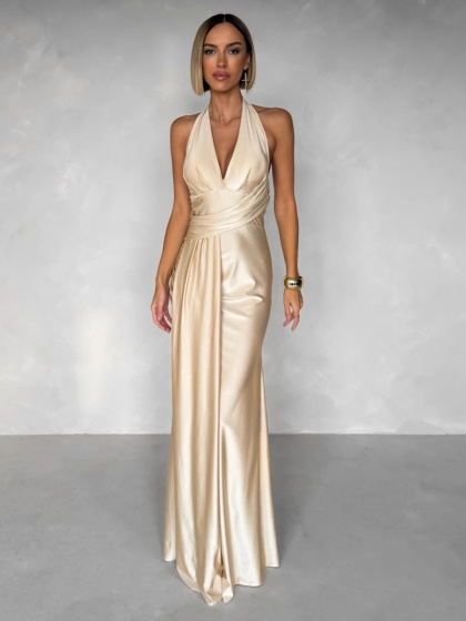 Rochie eleganta lunga din lycra - Img 7
