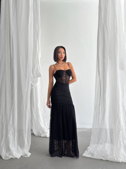 Rochie eleganta lunga tip sirena din dantela - Img 7