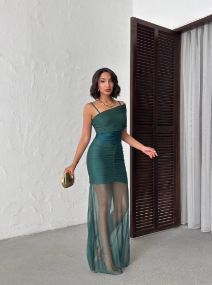 Rochie eleganta lunga tip sirena din tull - Img 5