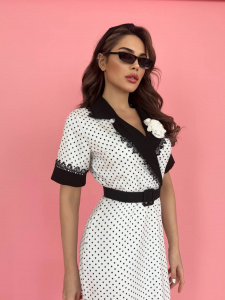 Rochie eleganta midi tip creion cu accesoriu curea - Img 4